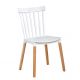 Καρέκλα FLAPPER Λευκό PP/Ξύλο 42.5x49.5x84cm