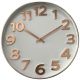 Ρολόι Τοίχου Ροζ/Χρυσό Πλαστικό Φ36x4.2cm