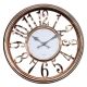 Ρολόι Τοίχου Ροζ/Χρυσό Πλαστικό Φ30.5x4cm