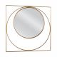 Καθρέπτης Τοίχου ALDOR Χρυσό Μέταλλο/Γυαλί 80x2x80cm