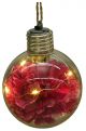 Artezan Χριστουγεννιάτικη Μπάλα Λουλούδι Mini LED 8cm Βαθύ Κόκκινο 1τμχ/κουτί με Μπαταρία (Lr44/V13)