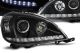 Φανάρια εμπρός led για Mercedes ML W163 (1998-2001) - μαύρα , χωρίς λάμπες (Η7) - σετ 2τμχ.