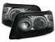 Φανάρια εμπρός angel eyes για Vw Transporter T5 (2003-2009) - μαύρα , χωρίς λάμπες (Η7) - σετ 2τμχ.