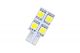 Led λάμπα τύπου Τ10 με 4 SMD led από τη μία πλευρά - 1τμχ.