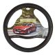 Κάλυμμα Τιμονιού Αυτοκινήτου Δερματίνη Με Γαζιά Μαύρο XXLarge 45cm (CAR0000207)