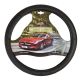 Κάλυμμα Τιμονιού Αυτοκινήτου Δερματίνη Με Γαζιά Μαύρο Large 40cm (CAR0006208)