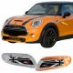 Πλαϊνά Φλας Φτερού Για Mini Cooper F56 13+ Union Jack Flag Black Led White 2 Τεμάχια (CAR0025090)