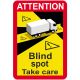 Αυτοκόλλητο Σήμα Μεγάλο Τυφλό Σημείο (Blind Spot - Take Care) 25 x 17.5cm 1 Τεμάχιο (CAR0026843)