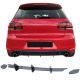 Diffuser Πίσω Προφυλακτήρα Για VW Golf VI (6) 08-13 Για GTI Έκδοση Γυαλιστερό Μαύρο 3 Bars & 2 Side Splitters Από Πλαστικό 3 Τεμάχια (CAR0027668)