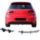 Diffuser Πίσω Προφυλακτήρα Για VW Golf VI (6) 08-13 Για R20 Έκδοση Γυαλιστερό Μαύρο 4 Bars Από Πλαστικό 2 Τεμάχια (CAR0027669)