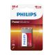 Αλκαλική Power Μπαταρία 9V 6LR61 Philips 1 Τεμάχιο (CAR0032223)