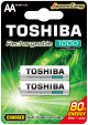 Toshiba Rechargeable AA 1000mAh (blister 2 pcs) - TOSHIBA TNH-6GLE