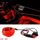 Εύκαμπτο Φωτιζόμενο LED Καλώδιο Neon 12V για Εσωτερική Διακόσμηση Αυτοκινήτου 1m Κόκκινη FZKRU505