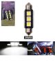 Σωληνωτός LED 39mm Can Bus με 3 SMD 5050 Ψυχρό Λευκό 2 Τεμάχια FZKRU653