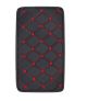 Μαξιλάρι Κάλυμμα Δερμάτινο για τον Τεμπέλη του Αυτοκινήτου Μαύρο με Κόκκινες Ραφές ECO Δέρμα 29cm x 17cm FZPOD016