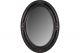 Οβάλ πλαστικός καθρέπτης σε χρώμα μαύρο-μπρονζέ 76x56