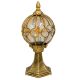 GloboStar® ETOILE 00986 Vintage Φωτιστικό Δαπέδου Μονόφωτο 1 x E27 Μπρονζέ Χρυσό Μεταλλικό Πλέγμα με Μελί Γυάλινη Μπάλα D18 x H38cm