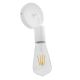 GloboStar® DON 01397 Vintage Επιτοίχιο Φωτιστικό Απλίκα Μονόφωτο 1 x E27 IP20 Λευκό Μέταλλο - Μ10 x Π7 x Υ16cm