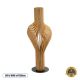 GloboStar® MIHIRO 02150 Boho Επιδαπέδιο Φωτιστικό Μονόφωτο 1 x E27 IP20 Καφέ Ξύλο με Μαύρο Μέταλλο - Μ48 x Π48 x Υ120cm