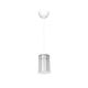 GloboStar® TORUS 203-0064 Μοντέρνο Κρεμαστό Φωτιστικό Καμπάνα Μονόφωτο 1 x E27 IP20 Λευκό Πλαστικό - Μ10.5 x Π10.5 x Υ18.5cm