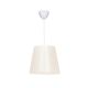 GloboStar® CONEY 203-0071 Μοντέρνο Κρεμαστό Φωτιστικό Καπέλο Μονόφωτο 1 x E27 IP20 Mπεζ Διάτρητο Ύφασμα - Μ26 x Π26 x Υ25cm