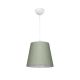 GloboStar® CONEY 203-0074 Μοντέρνο Κρεμαστό Φωτιστικό Καπέλο Μονόφωτο 1 x E27 IP20 Πράσινο Ύφασμα - Μ26 x Π26 x Υ25cm