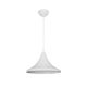GloboStar® BELFRY 203-0079 Μοντέρνο Κρεμαστό Φωτιστικό Καμπάνα Μονόφωτο 1 x E27 IP20 Λεύκο Πλαστικό - Μ29.5 x Π29.5 x Υ21cm