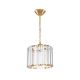 GloboStar® GLAMOROUS 203-0093 Κλασικό Κρεμαστό Φωτιστικό Κρύσταλλα Μονόφωτο 1 x E27 IP20 Χρυσό Μέταλλο με Διάφανο Κρύσταλλο - Μ19 x Π19 x Υ16.5cm