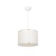 GloboStar® ELECTRA 203-0110 Μοντέρνο Κρεμαστό Φωτιστικό Καπέλο Μονόφωτο 1 x E27 IP20 Mπεζ Ύφασμα με Χρυσό Μέταλλο - Μ30 x Π30 x Υ23cm