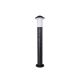 GloboStar® GARDENIO 203-0247 Μοντέρνο Επιδαπέδιο Φωτιστικό Κολωνάκι Κήπου Μονόφωτο 1 x E27 IP44 Μαύρο Πλαστικό Σώμα - Μ15 x Π15 x Υ85cm