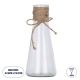 GloboStar® LUCY 35615 Διακοσμητικό Βάζο Γυάλινο Διάφανο με Σχοινί Φ7.8 x Υ18.2cm
