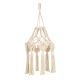 GloboStar® 36201 MOROCCO Boho Καπέλο Φωτιστικού- Μακραμέ Πλεκτό Χειροποίητο Μπεζ Σχοινί Μ30 x Π30  x Υ70cm