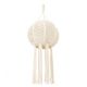 GloboStar® 36214 EGYPT Boho Καπέλο Φωτιστικού- Μακραμέ Πλεκτό Χειροποίητο Μπεζ Σχοινί Μ30 x Π30  x Υ75cm