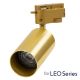 GloboStar® LEO 60357 Μοντέρνο Φωτιστικό Οροφής Σποτ Μονόφωτο 1 x GU10 IP20 Χρυσό Αλουμίνιο - Μ6 x Π6 x Υ19cm - 5 Χρόνια Εγγύηση