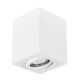 GloboStar® AKIRA 60622 Επιφανειακό Κινούμενο Τετράγωνο Φωτιστικό Σποτ Αλουμινίου με Ντουί GU10 AC 220-240V IP44 Μ8 x Π8 x Υ10cm - Λευκό