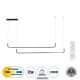 GloboStar® LINARIA DUO 60924 Κρεμαστό Φωτιστικό Οροφής Design LED CCT 72W 8300lm 200° AC 220-240V - Εναλλαγή Φωτισμού μέσω Τηλεχειριστηρίου All In One Ψυχρό 6000k+Φυσικό 4500k+Θερμό 2700k Dimmable Μ220 x Π4 x Υ25cm - Μαύρο - 3 Years Warranty