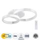 GloboStar® DIAMOND 61112 Φωτιστικό Οροφής Δαχτυλίδι-Κύκλος LED CCT 67W 8078lm 360° AC 220-240V - Εναλλαγή Φωτισμού μέσω Τηλεχειριστηρίου All In One Ψυχρό 6000k+Φυσικό 4500k+Θερμό 2700k Dimmable Φ30+40cm+BackLight - Λευκό - 3 Years Warranty