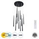 GloboStar® TEARS 61313 Κρεμαστό Φωτιστικό Οροφής Design LED CCT 36W 3960lm 180° AC 220-240V - Εναλλαγή Φωτισμού μέσω Τηλεχειριστηρίου All In One Ψυχρό 6000k+Φυσικό 4500k+Θερμό 2700k Dimmable Φ60 x Υ51.5cm - Μαύρο - 3 Years Warranty