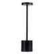 GloboStar® JOJO 76520 Επαναφορτιζόμενο Επιτραπέζιο Φωτιστικό Πορτατίφ LED 1.5W 105lm 120° DC 5V IP44 CCT Ultra Θερμό 1500K - Φυσικό Λευκό 4500K - Ψυχρό Λευκό 6000K Dimmable Μαύρο Αλουμίνιο - Μ8 x Π8 x Υ34cm - 2 Χρόνια Εγγύηση