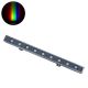 GLOBOSTAR® WASHER-NAIA 90177 Μπάρα Φωτισμού Wall Washer LED 18W 1530lm 30° DC 24V Αδιάβροχο IP65 Πολύχρωμο RGBW Dimmable DMX512 - Γκρι Ανθρακί - Μ50 x Π4 x Υ5cm - 3 Χρόνια Εγγύηση