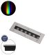 GLOBOSTAR® UNDERGROUND-REMVI 90191 Χωνευτή Μπάρα Φωτισμού Wall Washer LED 9W 765lm 10° DC 24V Αδιάβροχο IP68 RGBW Dimmable DMX512 - Ανοξείδωτο Ατσάλι 304 - Μ30 x Π9 x Υ8.5cm / Q28.5 x 7.5cm - 3 Χρόνια Εγγύηση