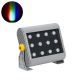 GLOBOSTAR® FLOOD-HENA 90641 Προβολέας Σποτ Wall Washer LED 24W 2400lm 30° DC 24V Αδιάβροχο IP65 RGB DMX512 Dimmable - Ασημί - Μ22.5 x Π6 x Υ16.5cm - 3 Χρόνια Εγγύηση