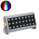 GLOBOSTAR® FLOOD-HENA 90643 Προβολέας Σποτ Wall Washer LED 48W 4800lm 30° DC 24V Αδιάβροχο IP65 RGB DMX512 Dimmable - Ασημί - Μ39 x Π6 x Υ17cm - 3 Χρόνια Εγγύηση