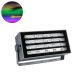 GLOBOSTAR® FLOOD-KENA 90765 Προβολέας Σποτ Wall Washer LED 40W 3400lm 120° AC 220-240V Αδιάβροχο IP67 RGBW - Γκρι Ανθρακί - Μ31 x Π10 x Υ17cm - 3 Χρόνια Εγγύηση