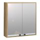 Καθρέπτης μπάνιου με ντουλάπι Bade Megapap από μελαμίνη χρώμα φυσικό 60x15x60εκ.