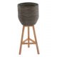ΓΛΑΣΤΡΑ ΑΠΟ RATTAN ΚΑΙ BAMBOO HM7815 31x30x80Yεκ. ΦΥΣΙΚΟ - ΠΡΑΣΙΝΟ