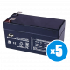 B&P - 5άδα Μπαταρίες 12V 1.3Ah