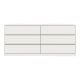 Συρταριέρα Kuanger pakoworld mdf σε λευκή απόχρωση 120x40x70εκ