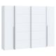 Ντουλάπα ρούχων Verzo pakoworld τετράφυλλη λευκό μελαμίνης 270.5x61.5x210.5εκ